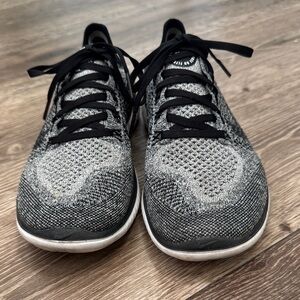 Nike Free RN Flyknit - Black and Gray Athletic Sneakers